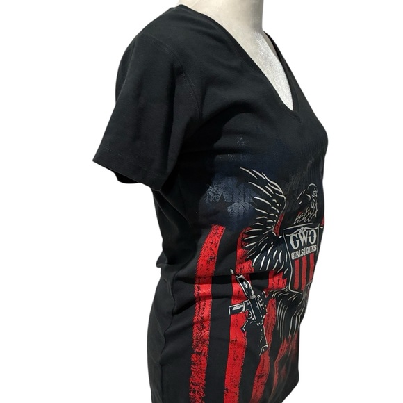 Pro Gunner Black and Red Short Sleeve Tee EXCELLENT CONDITION - Picture 2 of 11